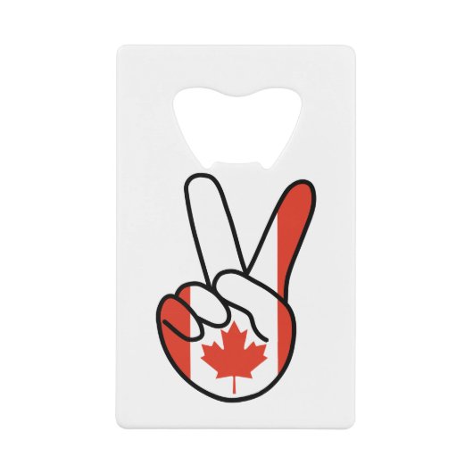 Vlag voor Canada V Creditkaart Flessenopener (Voorkant)
