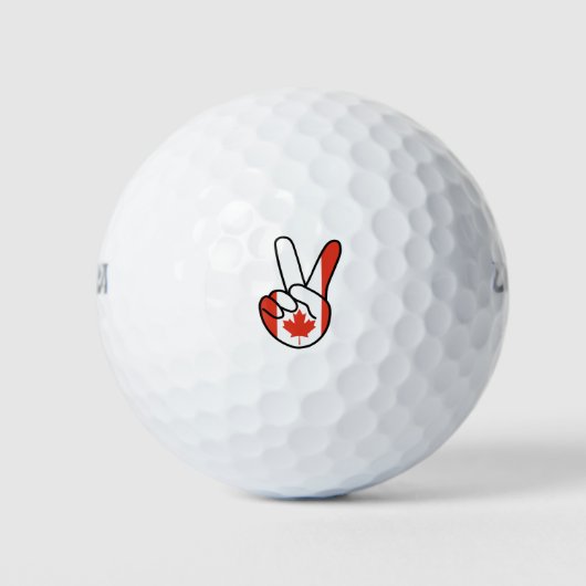 Vlag voor Canada V Golfballen (Voorkant)