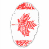 Vlag voor Canadese vingerafdruk Sticker (Voorkant)