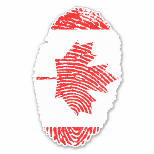Vlag voor Canadese vingerafdruk Sticker (Voorkant)