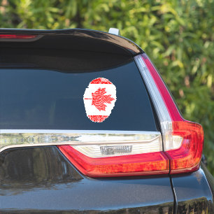 Vlag voor Canadese vingerafdruk Sticker