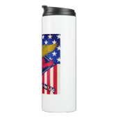 Vlag voor Connecticut USA Thermosbeker (Geroteerd rechts)