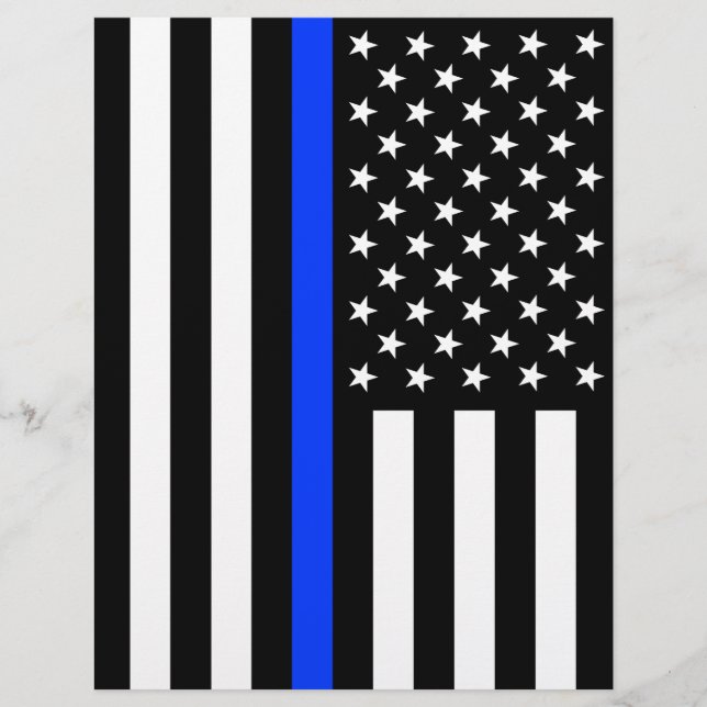 vlag voor de politie van de Thin Blue Line (Voorkant)