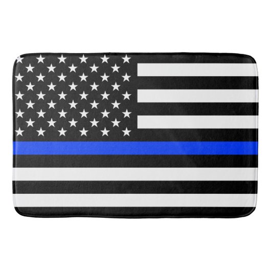 vlag voor de politie van de Thin Blue Line Badmat (Voorkant)