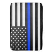 vlag voor de politie van de Thin Blue Line Badmat (Voorkant Verticaal)