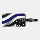 vlag voor de politie van de Thin Blue Line Bagagelabel (Achterkant horizontaal)