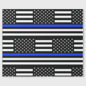 vlag voor de politie van de Thin Blue Line Cadeaupapier (Vlak)