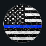 vlag voor de politie van de Thin Blue Line Dartbord<br><div class="desc">Thin Blue Line American vlag. De politie steunen met deze geweldige dunne blauwe lijnvlag en de wereld shows die</div>