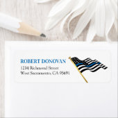 vlag voor de politie van de Thin Blue Line Etiket (Insitu)