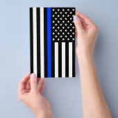 vlag voor de politie van de Thin Blue Line Flyer (Hand)