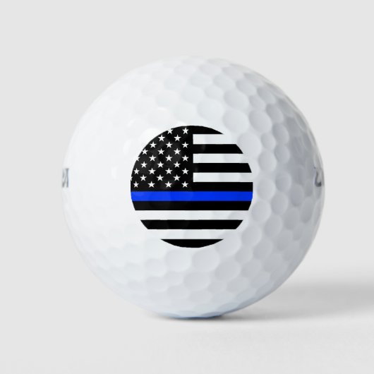 vlag voor de politie van de Thin Blue Line Golfballen (Voorkant)