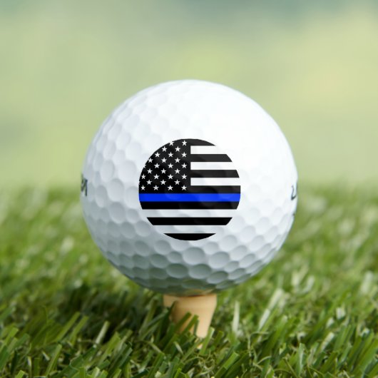 vlag voor de politie van de Thin Blue Line Golfballen (Insitu Shirt)