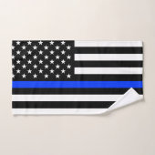 vlag voor de politie van de Thin Blue Line Handdoek (Handdoek)