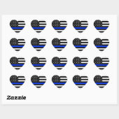 vlag voor de politie van de Thin Blue Line Hart Sticker (Vel)