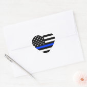 vlag voor de politie van de Thin Blue Line Hart Sticker (Envelop)