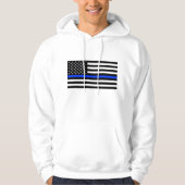 vlag voor de politie van de Thin Blue Line Hoodie (Voorkant)