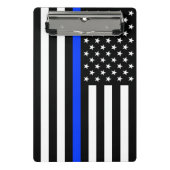 vlag voor de politie van de Thin Blue Line Mini Klembord (Voorkant)