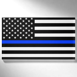 vlag voor de politie van de Thin Blue Line Naambadge