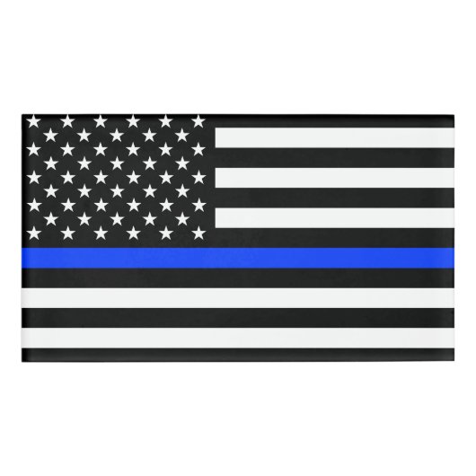 vlag voor de politie van de Thin Blue Line Naambadge (Voorkant)