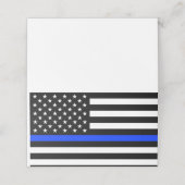 vlag voor de politie van de Thin Blue Line Plaatskaartje (Buitenkant ongevouwen)