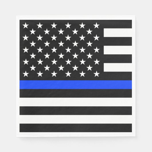 vlag voor de politie van de Thin Blue Line Servet (Voorkant)