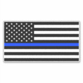 vlag voor de politie van de Thin Blue Line Sticker (Voorkant)