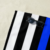 vlag voor de politie van de Thin Blue Line Strandlaken (In situ)