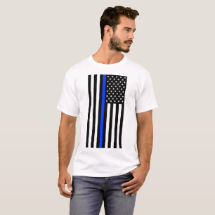 vlag voor de politie van de Thin Blue Line T-shirt