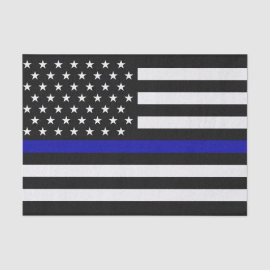 vlag voor de politie van de Thin Blue Line Tissuepapier (Voorkant)