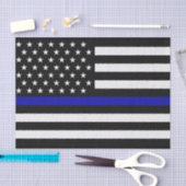 vlag voor de politie van de Thin Blue Line Tissuepapier (Craft)