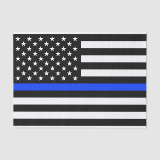 vlag voor de politie van de Thin Blue Line Tissuepapier (Voorkant)
