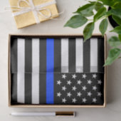 vlag voor de politie van de Thin Blue Line Tissuepapier (Geschenk)