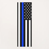 vlag voor de politie van de Thin Blue Line Yogamat (Voorkant)