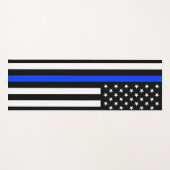vlag voor de politie van de Thin Blue Line Yogamat (Voorkant (horizontaal))