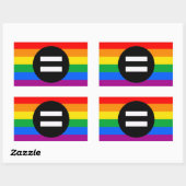 Vlag voor de rechten van homoseksuelen rechthoekige sticker (Vel)