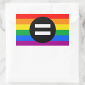 Vlag voor de rechten van homoseksuelen rechthoekige sticker (Tas)