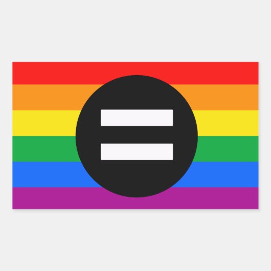 Vlag voor de rechten van homoseksuelen rechthoekige sticker (Voorkant)