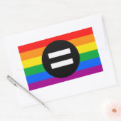 Vlag voor de rechten van homoseksuelen rechthoekige sticker (Envelop)