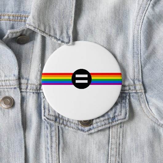 Vlag voor de rechten van homoseksuelen ronde button 4,0 cm (In situ)