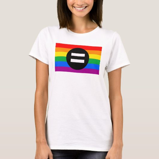 Vlag voor de rechten van homoseksuelen t-shirt (Voorkant)