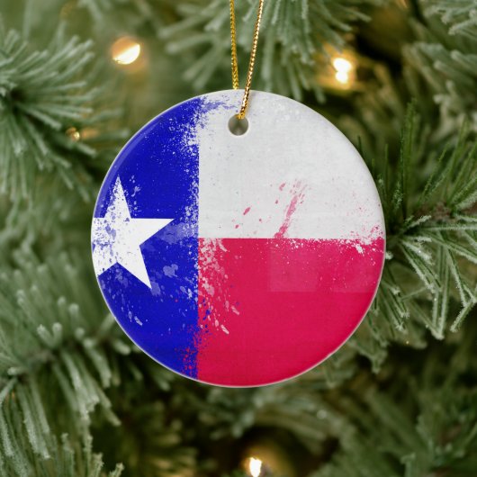 Vlag voor de staat Distress Texas Keramisch Ornament (Boom)