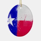 Vlag voor de staat Distress Texas Keramisch Ornament (Rechts)