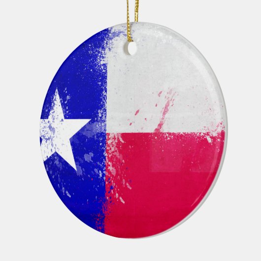 Vlag voor de staat Distress Texas Keramisch Ornament (Links)