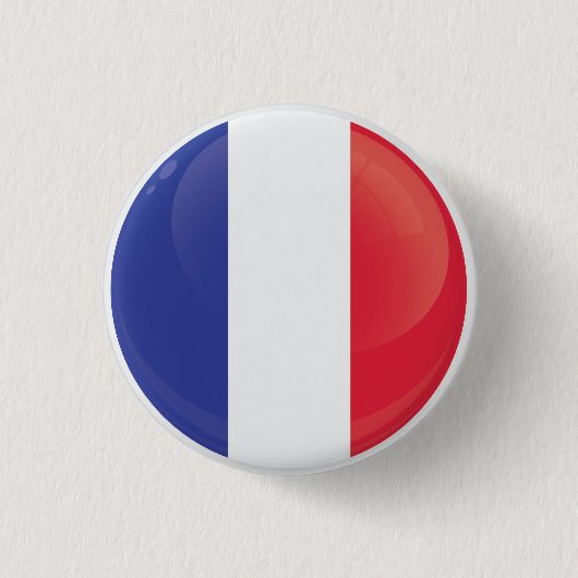 vlag voor een rondpictogram Frankrijk Ronde Button 3,2 Cm (Voorkant)
