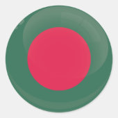 vlag voor een rondpictogram in Bangladesh Ronde Sticker (Voorkant)