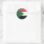 vlag voor een rondpictogram van Sudan Ronde Sticker (Tas)