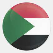 vlag voor een rondpictogram van Sudan Ronde Sticker (Voorkant)