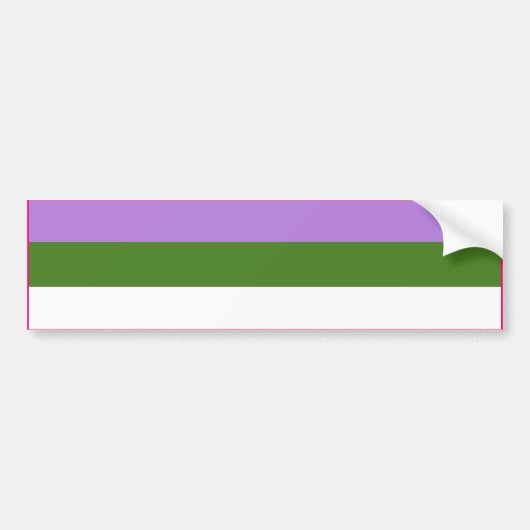 VLAG VOOR GENDERQUEER TROTS BUMPERSTICKER (Voorkant)