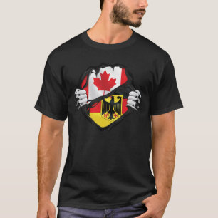 Vlag voor geroote Canadese handpalen T-shirt