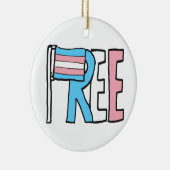 Vlag voor gratis transactierechten keramisch ornament (Rechts)